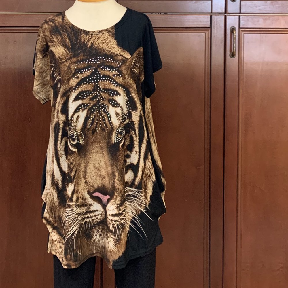 Jodifl Studded Tiger Top